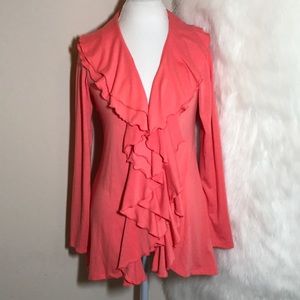 Genealogy Guava Orange Lt. Weight Cardigan SzM NWT